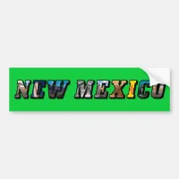 New Mexico Picture Text Bumper Sticker