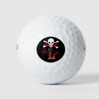 Jolly Roger L Monogram Initial Golf Balls