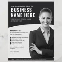 Minimalist Professional Service Business Marketing Flyer