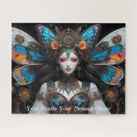 Butterfly winged Muse of the Enchanted Garden Jigsaw Puzzle