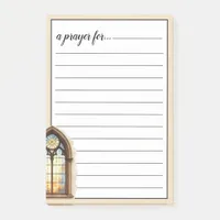 Cathedral Stained Glass Window War Room Prayer Post-it Notes