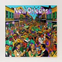 New Orleans, Louisiana People Having Fun Jigsaw Puzzle