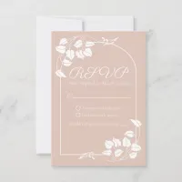 Natural Chic Wedding RSVP Card