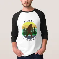 Believe in Yourself | Vintage Sunset Bigfoot   T-Shirt