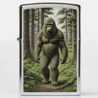 Bigfoot Walking through the Woods Zippo Lighter