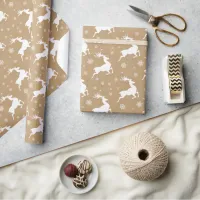 Kraft Paper Reindeer Pattern White ID589