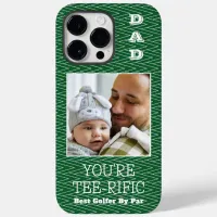 Dad The Best Golfer By Par Photo Green And White Case-Mate iPhone 14 Pro Max Case