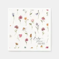 Wildflower Baby Shower Napkins