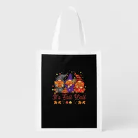 It’s Fall Y’all Halloween Gnomes Pumpkin Vintage Grocery Bag