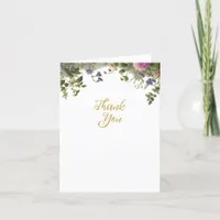 Enchanted Garden Countryside Floral Thank You Card