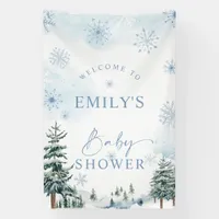 Winter Baby Shower Welcome Banner