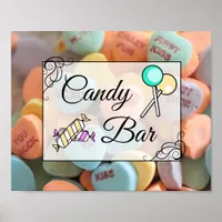 Candy Bar Wedding or Baby Shower  Sign Poster