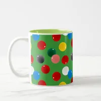 Snooker Balls Patterned Two-Tone Coffee Mug