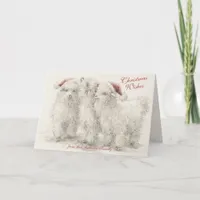 Angora Christmas Goats  Card
