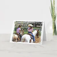 Two Little Cowgirls Card