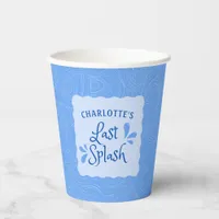 Fun Personalized "Last Splash" Bachelorette Party  Paper Cups