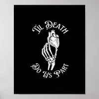 Til Death Do Us Part Skeleton Hand Holding Anatomi Poster