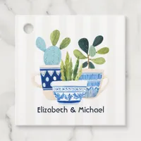 Greek Island Blue Pottery Mediterranean Wedding Favor Tags