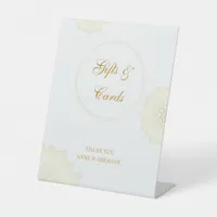 Luxury Gold Flowers Pattern Gifts and Cards Pedestal Sign