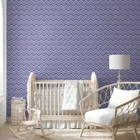 Modern Purple Zig Zag Striped Wallpaper