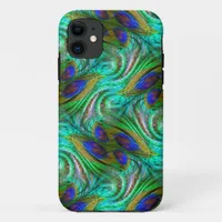 Peacock Feather Swirl Pattern iPhone 5 Case