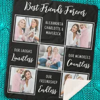 Best Friends Gift Friendship Poem Custom 5 Photo  Sherpa Blanket