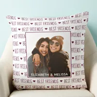 Best Friends Photo Throw Pillow
