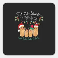 Tis Season For Tamales Mexican Christmas Square Sticker
