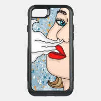 Retro Style Vaping Lady   OtterBox Commuter iPhone SE/8/7 Case