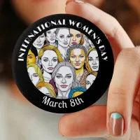 International Women's Day March 8th Button