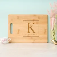 Modern Elegant Monogram Personalized Engraved Cutting Board