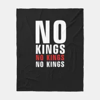 Minimalistic Design No Kings Rebellious No Kings G Fleece Blanket