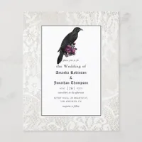 Budget Floral and Lace Gothic Wedding Invitation Flyer