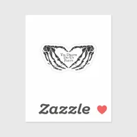Til Death - Skeleton Heart Hands  Sticker