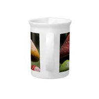 Colorful Mushrooms Beverage Pitcher