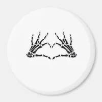 Heart Shaped Skeleton Hands Unique Art Vintage Magnet