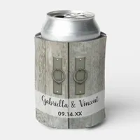 Double Barn Doors Farm Wedding Favor Can Cooler