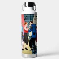 1950's Retro Nostalgic Couple Dancing Stainless St Water Bottle