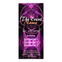 Fuschia Fractal Event Flyer Rack Card