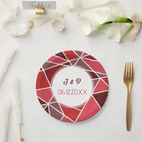 Elegant Geometrical Wedding Paper Plates