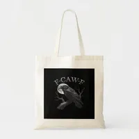 Crow F-Caw-F Funny Bird Moon Gothic Adult Humor Cr Tote Bag