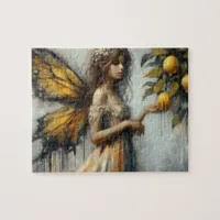 An adorable fairy picking lemons jigsaw puzzle