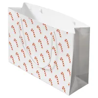 Gift Bag - Red and White Candy Canes (Lrg)