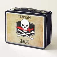 Personalized Jolly Roger (Cutlass)  Metal Lunch Box