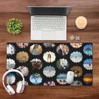 Fun Personalized 24 Wedding Photo Collage Desk Mat
