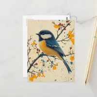 Cute Little Bird on a Branch Postcard
