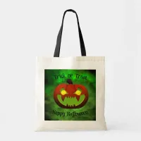 Spooky Evil Halloween Pumpkin Tote Bag