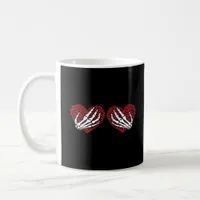 Red Heart Skeleton Hands Classic Coffee Mug