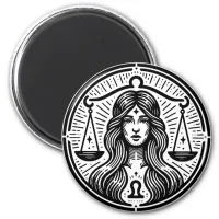 Horoscope Sign Libra Scales Symbol Magnet