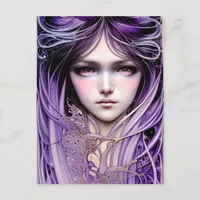 Purple Woman Postcard